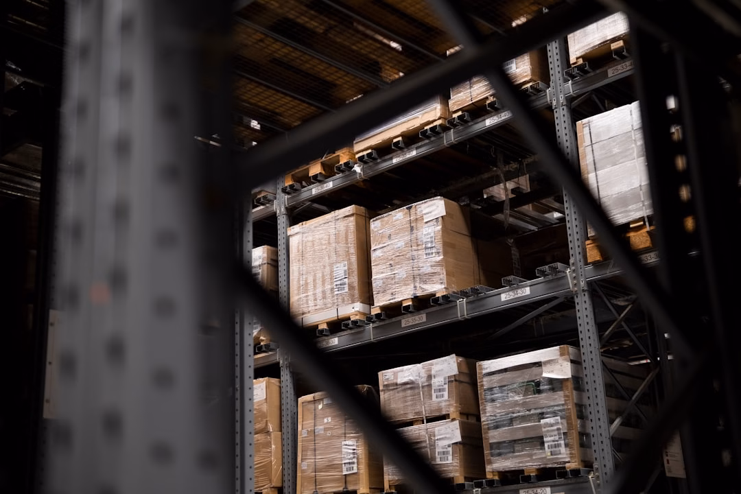 Ecommerce fulfillment warehouse with packaged orders ready to ship
