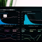 Marketing performance analytics displayed on a laptop screen