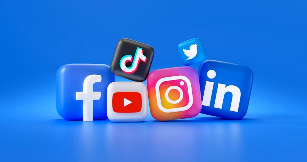 a group of different social media logos