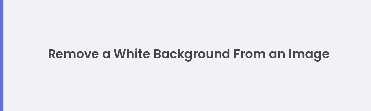 remove white background from an image automatically with AI